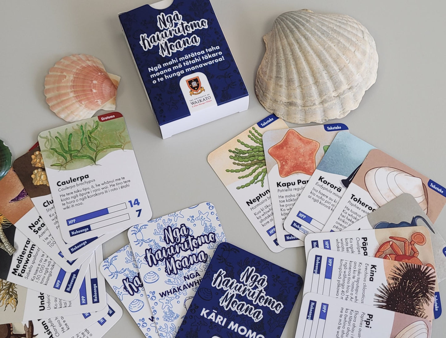 Marine Invaders- The Card Game Te Reo Māori AND English (Double Pack)