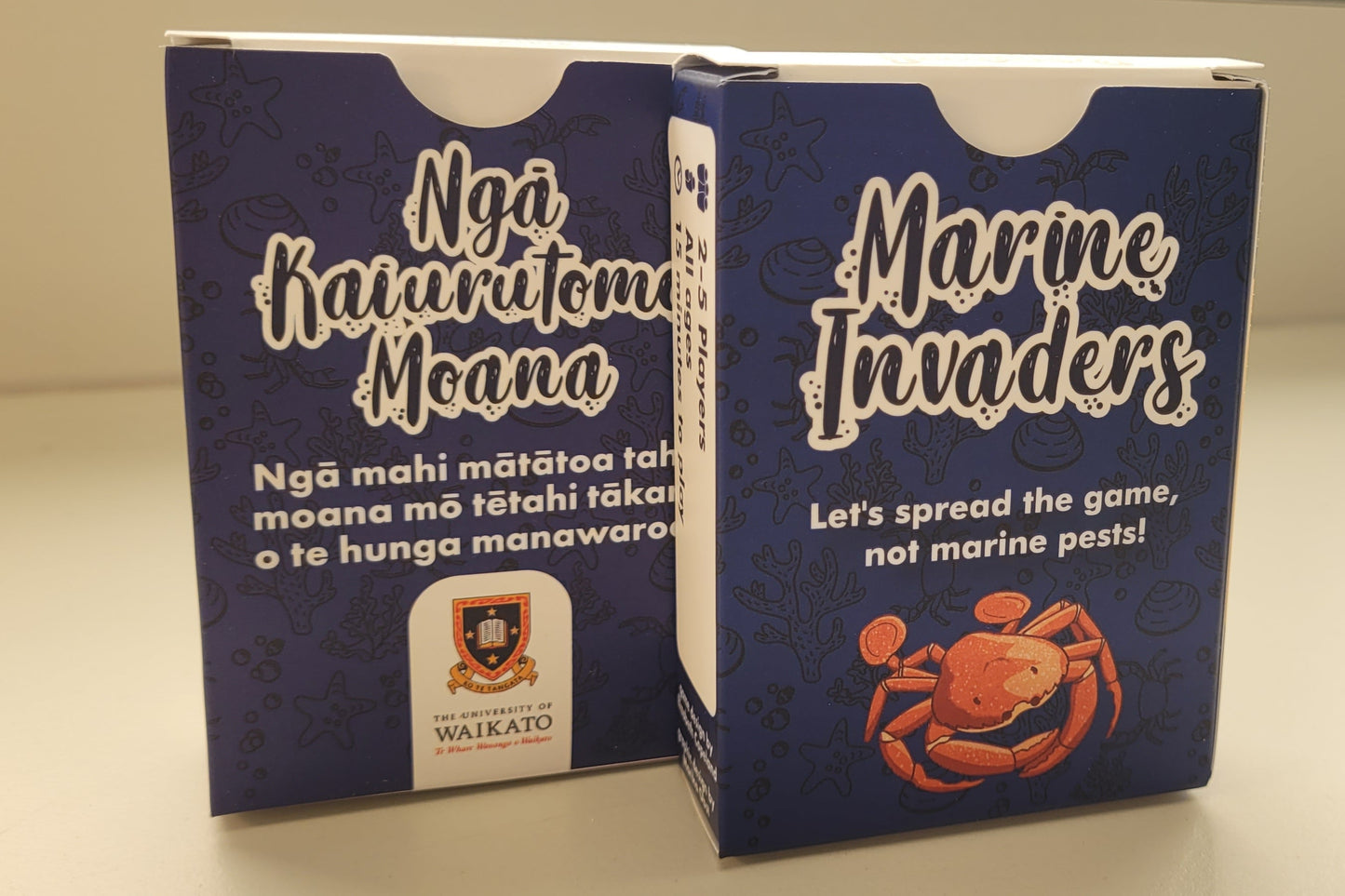 Marine Invaders- The Card Game Te Reo Māori AND English (Double Pack)